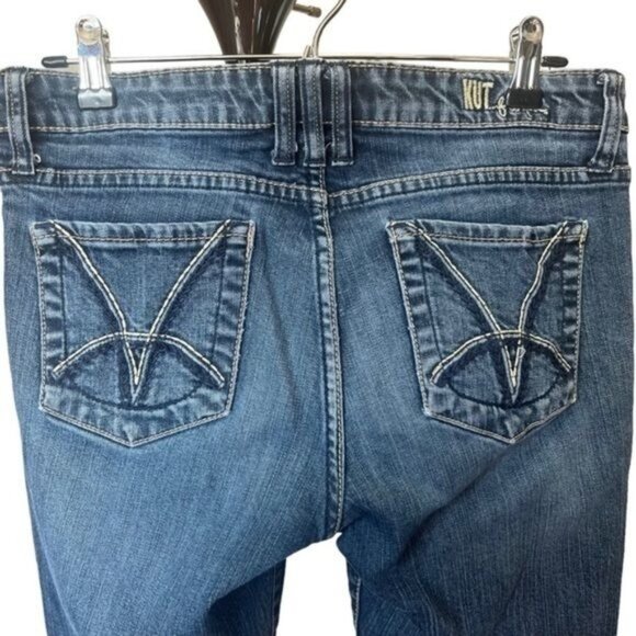 Kut From The Kloth Jeans Womens 6 Blue Stretch Denim Skinny Mid Rise Distressed - Picture 4 of 12